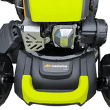 Masina autopropulsata pentru tuns iarba/gazon MESTERINO MTBJXPM46N-169, motor 4T 169 cmc, 4 CP, latime taiere 46 cm, 8 nivele de taiere, sac colector 60 litri, evacuare laterala si mulcire