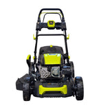 Masina pentru tuns iarba/gazon autopropulsata MESTERINO MTBJXPM51N-196, sasiu de metal, motor 4T 196 cmc, putere 5 CP, diametru taiere 51 cm, 8 nivele de taiere, sac colector 60 litri, evacuare lateral si mulcire