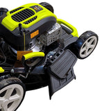 Masina pentru tuns iarba/gazon autopropulsata MESTERINO MTBJXPM51N-196, sasiu de metal, motor 4T 196 cmc, putere 5 CP, diametru taiere 51 cm, 8 nivele de taiere, sac colector 60 litri, evacuare lateral si mulcire