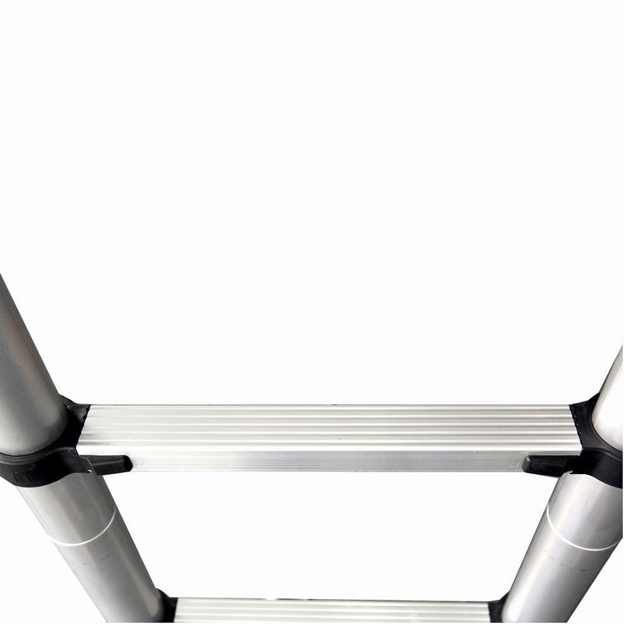 Scara telescopica din aluminiu dubla MESTERINO TOOLS JMTJL-101-D3.8M+3.8M, 3.8+3.8 metri, 2x13 trepte, greutate maxima 150 kg