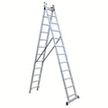 Scara combinata din aluminiu MESTERINO TOOLS MTJL-206-2X12, 4.3 metri, 2x12 trepte, greutate maxima 115 kg