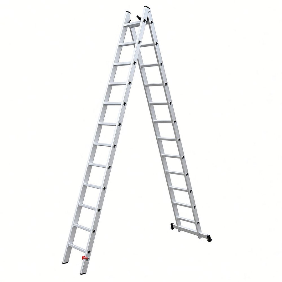 Scara combinata din aluminiu MESTERINO TOOLS MTJL-206-2X12, 4.3 metri, 2x12 trepte, greutate maxima 115 kg