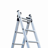 Scara combinata din aluminiu MESTERINO TOOLS MTJL-206-2X12, 4.3 metri, 2x12 trepte, greutate maxima 115 kg