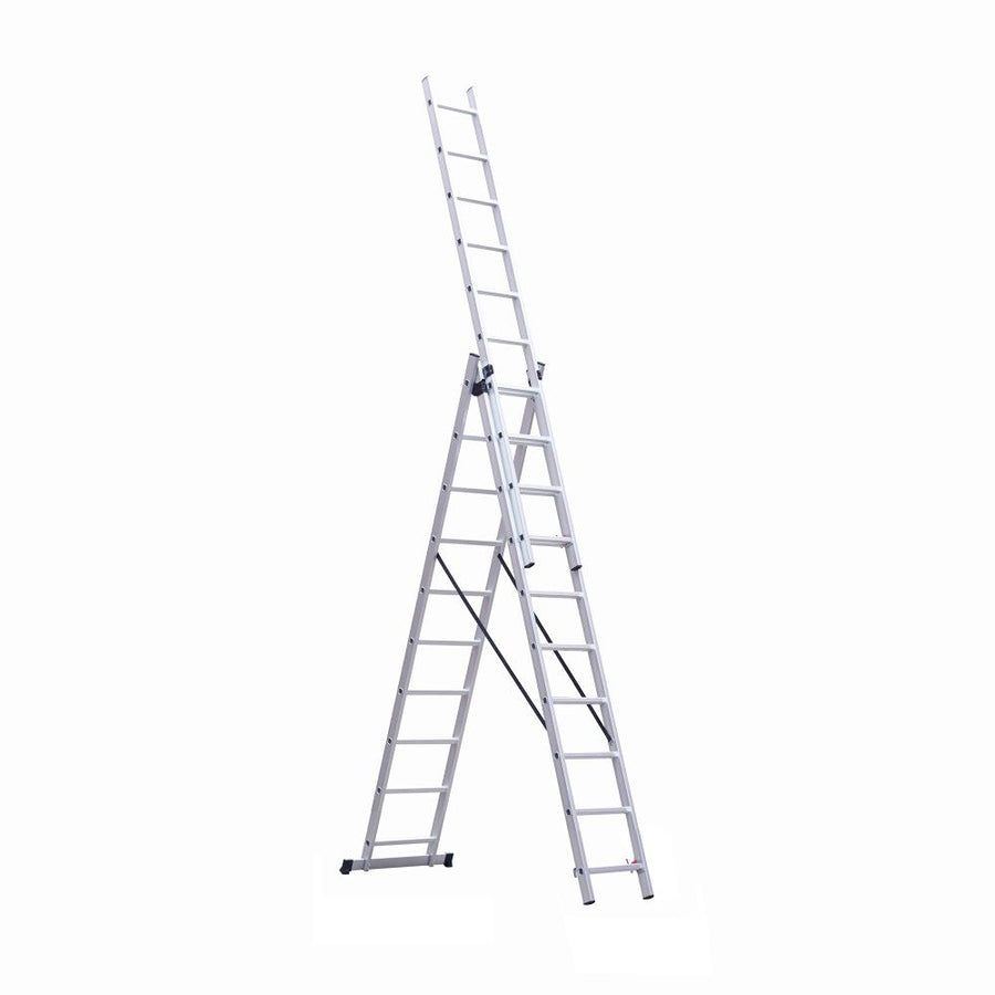 Scara combinata din aluminiu MESTERINO TOOLS MTJL-207-3X10, 6.77 metri, 3x10 trepte, greutate maxima 115 kg