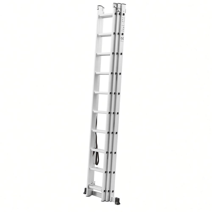 Scara combinata din aluminiu MESTERINO TOOLS MTJL-207-3X10, 6.77 metri, 3x10 trepte, greutate maxima 115 kg