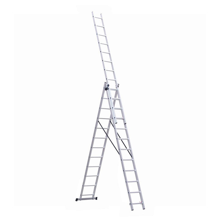 Scara combinata din aluminiu MESTERINO TOOLS MTJL-207-3X12, 8.45 metri, 3x12 trepte, greutate maxima 115 kg