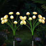 Set 2 Lumini Solare Meduza ZHUDDONG 12 LED Alb Cald 30cm Decoratiune Gradina - imagine principala