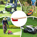 Racleta cu perie pentru curatarea masinii de tuns iarba, cu maner ergonomic din lemn