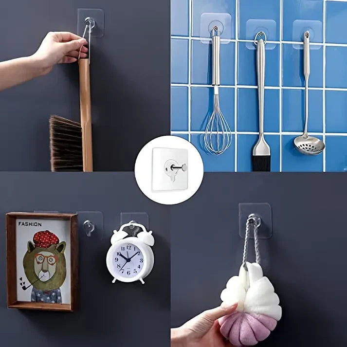 Set 10 suporturi autoadezive pentru perete, fara gaurire, potrivite pentru poze, rame foto, oglinzi sau decoratiuni