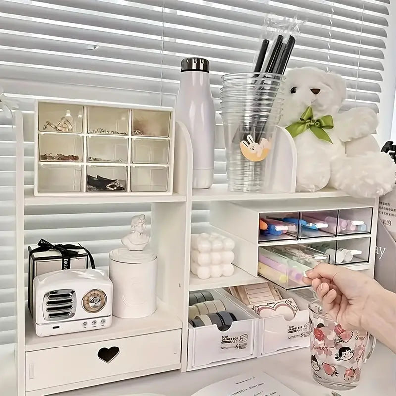 Organizator de birou - Raft cu sertar pentru stocare si decoratiuni