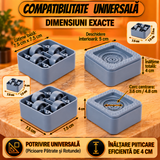 Universal Set 4 Picioare Inaltatoare Antiderapante cu Roti Integrate pentru Masina de Spalat Frigider Mobilier 7.5x4 cm Albastru - detaliu produs