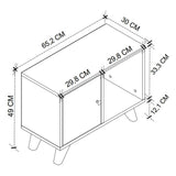 Noptiera Mikonos cu sertar, noptiera dormitor 40 x 55 cm design modern cu picioare inaltate, sertar cu mecanism silentios soft-close, PAL melaminat 18 mm clasa E1, montaj rapid, stil scandinav modern Alb - detaliu 6