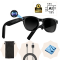 Ochelari Smart VIVENDO SMART GLASSES, Camera 1080P Full HD, AI Integrat, Apeluri Bluetooth, Control Tactil, Streaming Muzica, Wi-Fi 2.4G, Microfoane Duale, Negru