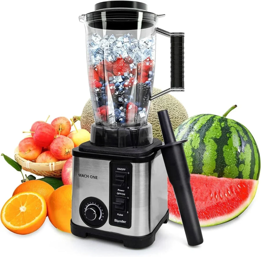RESIGILAT - Robot de Bucatarie Multifunctional 6-în-1 Mach One BF-5052 – 3 Recipiente, Motor 9500W, 15 Trepte de Viteză, Blender + Tocator + Razatoare