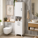 Dulap Baie Suspendat Alb 202cm Laundry Cabinet Waterfall Design Modern - detaliu produs