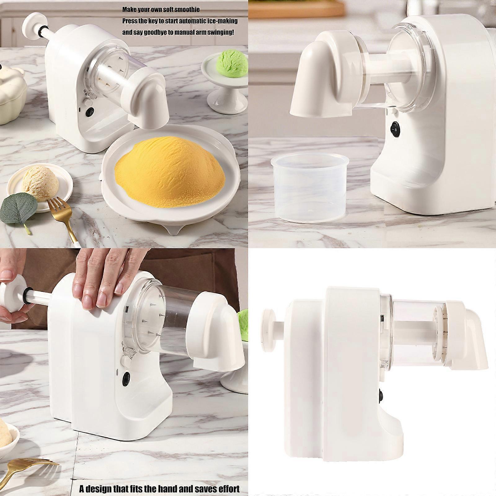 Concasor electric de gheata, 20W, lama din otel inoxidabil, detasabila pentru curatare, incarcare USB, 130x115x180mm, alb