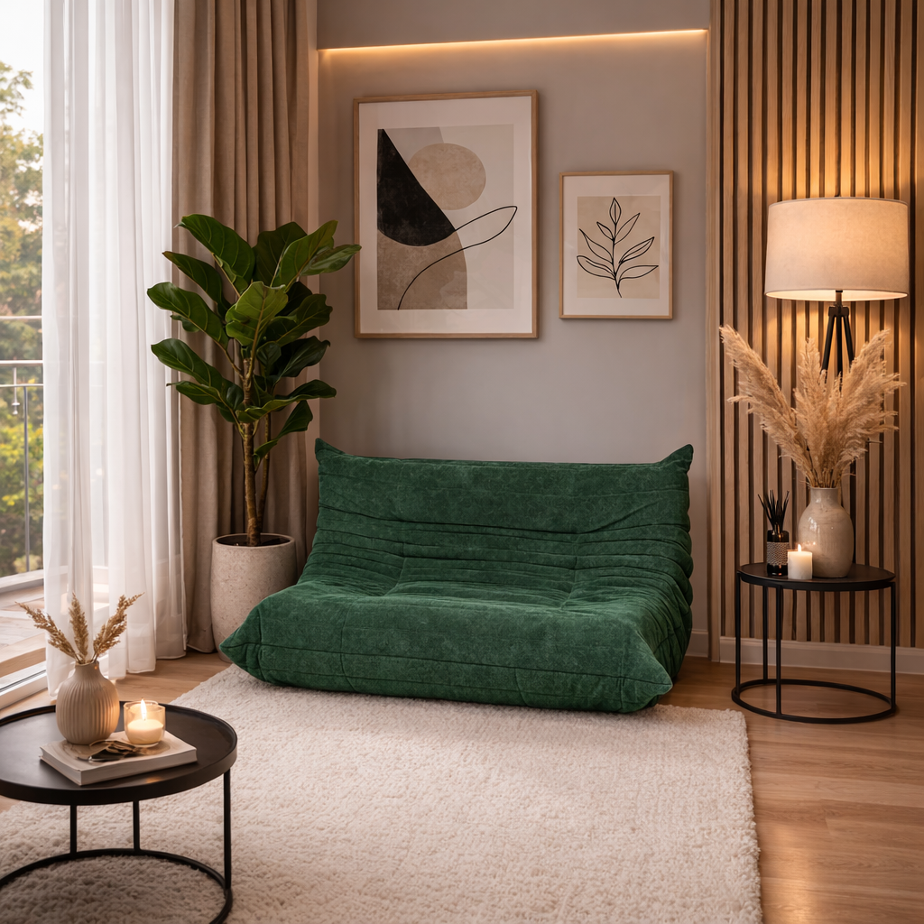 Canapea Lounge din Memory Foam HD Premium, 130 x 100 x 70 cm