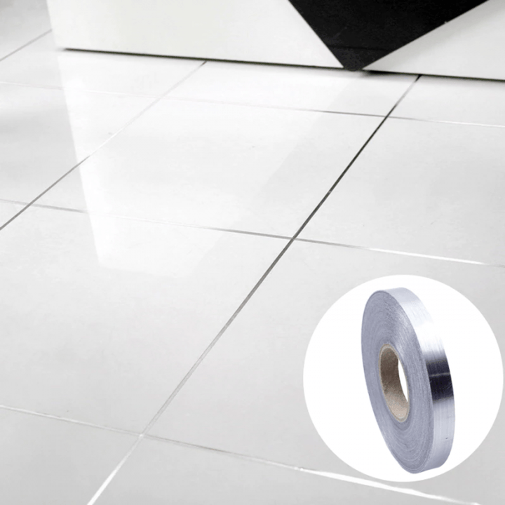 Banda Adeziva Impermeabila pentru Rosturi Gresie si Faianta 50 m x 10 mm Argintiu
