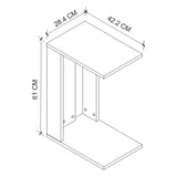 Masuta de cafea pe roti, masuta living 90 x 42 cm cu blocaj roti mobilitate in living, raft inferior pentru reviste sau telecomanda, PAL melaminat 18 mm bicolor Pin + Antracit, stil modern industrial Pin/Antracit - detaliu 5