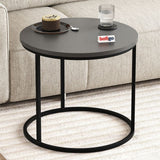 Set 2 masute Hilal Zigon, masute cafea 60 x 50 cm, stil Zigon se imping una sub alta, picioare metalice + blat PAL melaminat 18 mm clasa E1, perfecte living birou sau apartament mic, stil modern scandinav Antracit - detaliu 4
