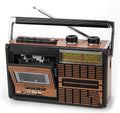 Radio retro portabil FP-319BT,  Casetofon, MP3, bluetooth , USB/SD, FM/AM/SW, Negru