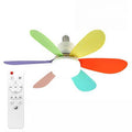 Ventilator de Tavan cu Lampa LED Telecomanda RGB Luminozitate Reglabila
