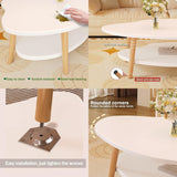 Masa de Cafea in Forma de Nor Cloud Table 2 Nivele 100cm Alb Design Modern - detaliu produs