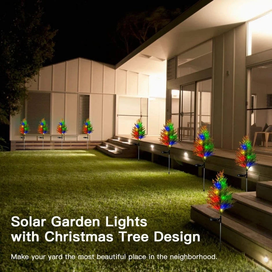 Set 2 x Copac Solar Model Tuia 70 Ramuri 80cm cu LED Multicolor Panou Solar - detaliu produs