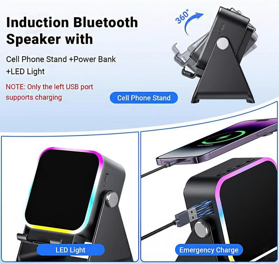 Boxa Bluetooth Portabila Wireless Sunet Stereo Bass Puternic - detaliu produs