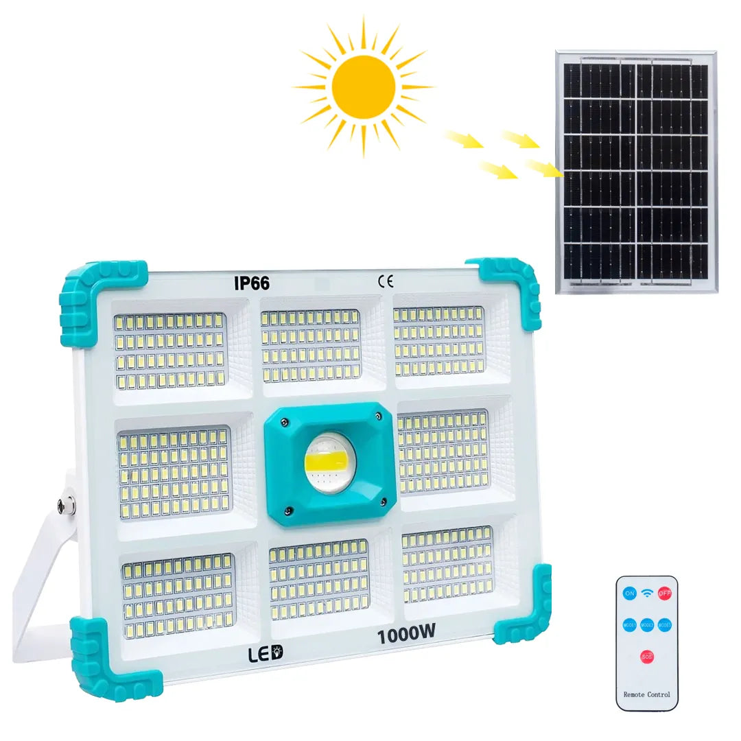 Proiector LED cu panou Solar  100W, 200W sau 300W