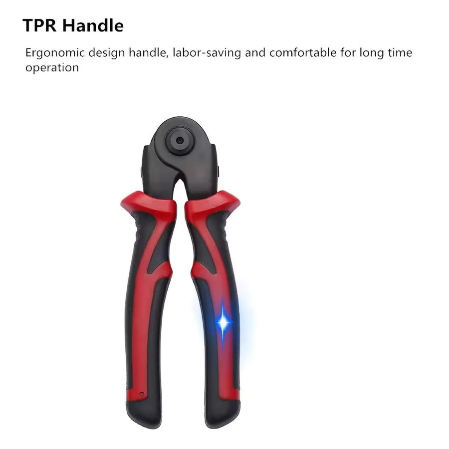 Clește multifuncțional 5 în 1 cu capete interschimbabile, Patent, Taietor Cablu, Dezizolator, Cleste Sertizare, Foarfeca de tabla, cap interschimbabil, maner ergonomic, izolat electric