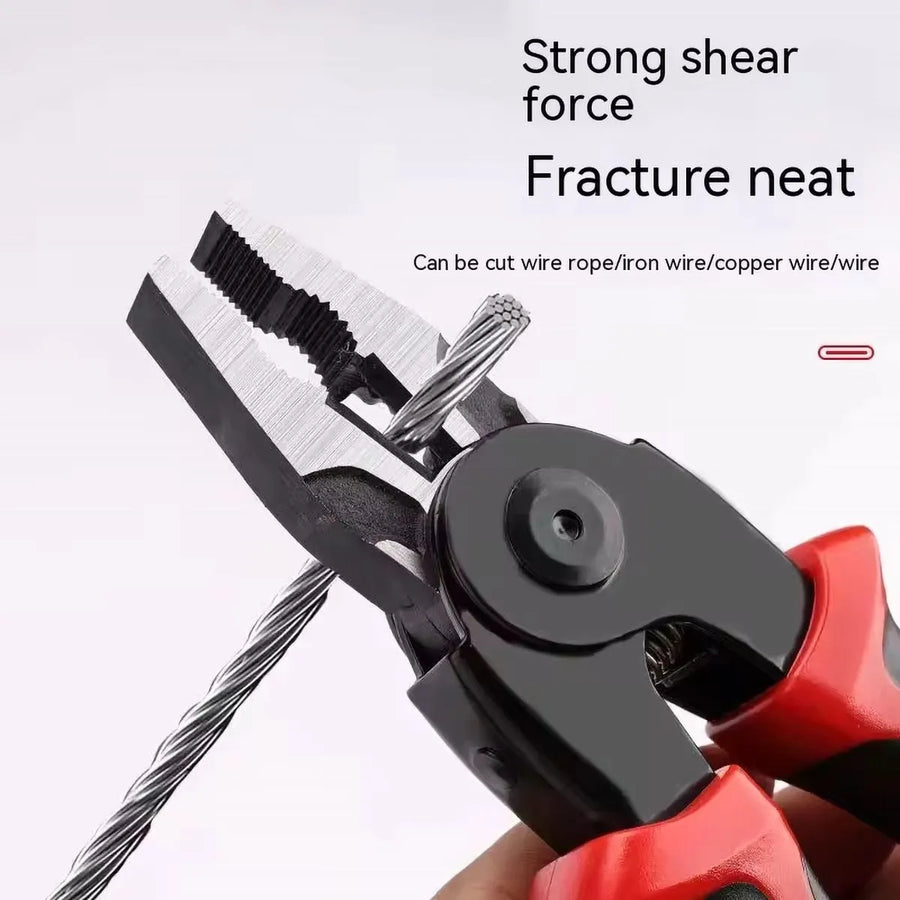 Clește multifuncțional 5 în 1 cu capete interschimbabile, Patent, Taietor Cablu, Dezizolator, Cleste Sertizare, Foarfeca de tabla, cap interschimbabil, maner ergonomic, izolat electric