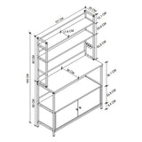 Raft bucatarie Ethiopia cu 2 usi, 90 x 180 cm, 3 polite deschise + 2 usi inferioare, cadru metalic + PAL melaminat 18 mm, capacitate mare depozitare pentru bucatarie sau camara, stil industrial modern loft Alb - detaliu 7
