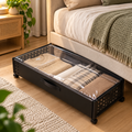 Suport de Depozitare Sub Pat cu Roți, Mobil, Anti-Praf, Design Modern – Organizator pentru Haine, Încălțăminte și Șosete, 63 × 31 × 20 cm / 74 × 31 × 20 cm