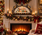 Decoratiune Craciun Pod Luminat cu Muzica Santa Sleigh 32.5cm - detaliu produs