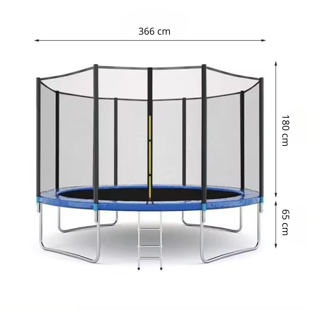 RESIGILAT - Trambulina cu plasa de siguranta si scara, diametru 366 cm, 3 ani+