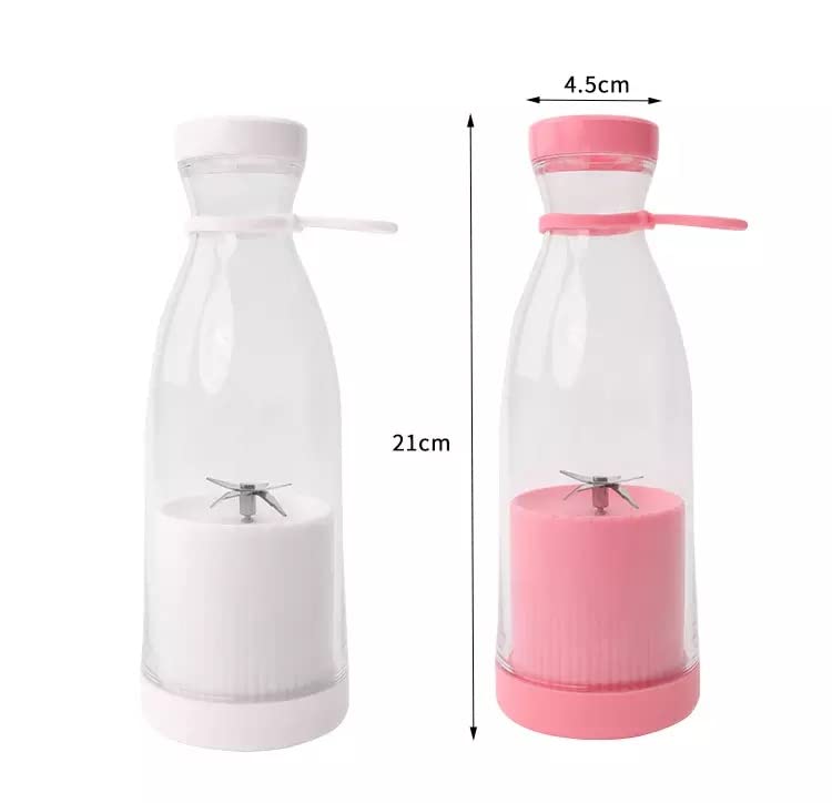 Mini Blender portabil - Smoothie & Shake, incarcare usb 6 Lame otel Inoxidabil,  380 ml