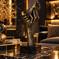 Statuetă Decorativă Abstractă „Reflecție”, Rășină Finisată – 30 × 10 cm