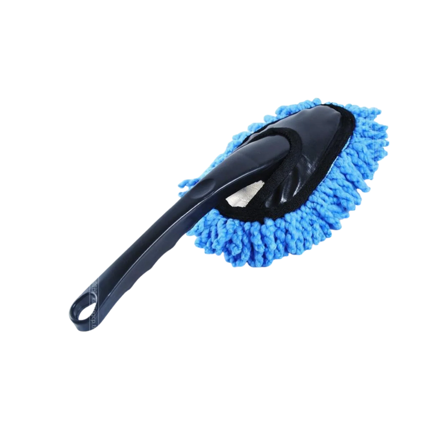 Perie Indepartare Praf Auto Microfibra Chenille 32x15cm Cap Schimb Gri - detaliu produs