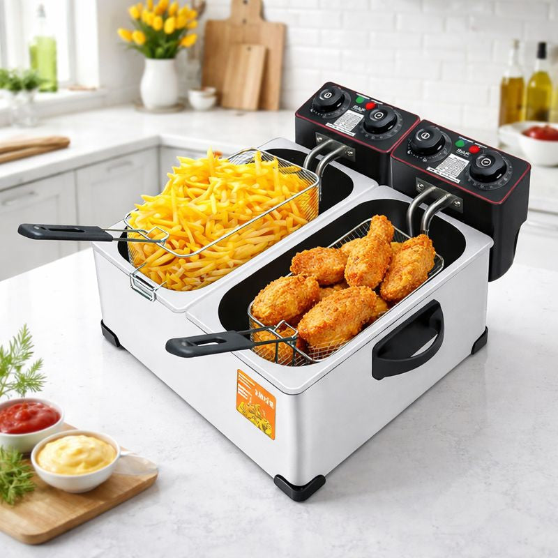 Friteuza dubla RAF R.5223 2x3L 4000W inox