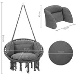 Leagan Suspendat cu Perna Diametru 80cm Sarcina 150kg Cadru Metalic - detaliu produs