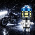 Bec Led H4 MOTO cu doua faze 3030 cu 61 LED SMD temperatura 6000k putere 160W 15000 lm