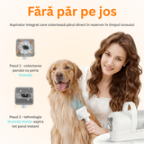 RESIGILAT - Masina de tuns animale 5 in 1 cu Aspirator integrat – Caini si Pisici, 6 dimensiuni de tuns, zgomot redus, Alb