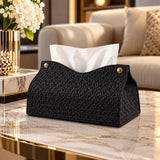 Suport Servetele Dreptunghiular din Piele PU Alb Modern 20x15x1.5 cm Cutie Servetele Masa - detaliu produs