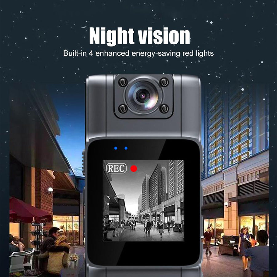 Camera corporala Cam HD cu lentila rotativa,WiFi, Vedere Nocturna IR si Autonomie 7 Ore