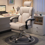 Scaun Ergonomic Directorial cu Suport Picioare Rabatabil Piele Ecologica - imagine principala