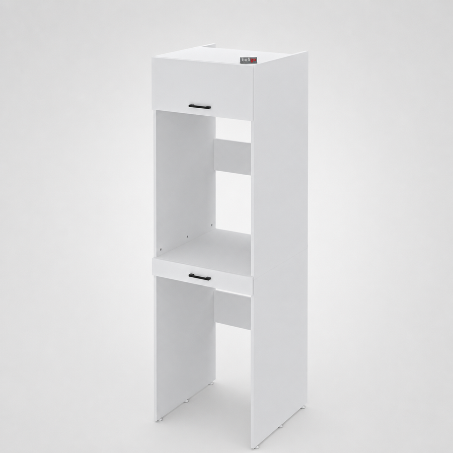 Dulap pentru masina de spalat si uscator, cu rafturi, 67 x 68,8 x 215,4 cm
