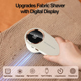 Aparat de Curatat Scame cu Afisaj Digital LED 2 Lame Portabil Crem - detaliu produs