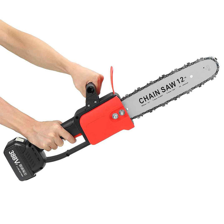 RESIGILAT - Drujba electrica cu lant 12 inch, cu 2 Acumulatori, 48 V, Lithium, 4800rpm, 305mm