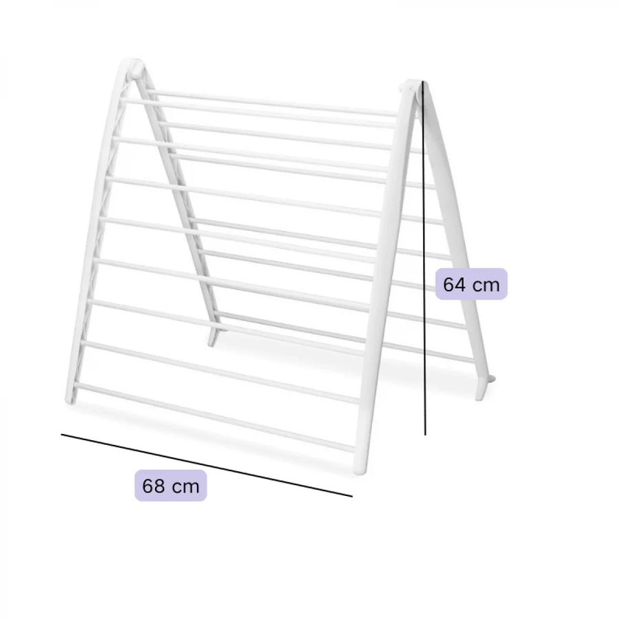 Uscator de rufe pliabil, compact, 16 suporturi, 135 x 68 cm, alb